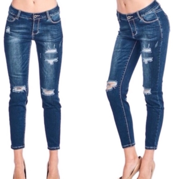 Distressed Skinny Jeans - Picture 2 of 16